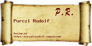 Purczl Rudolf névjegykártya